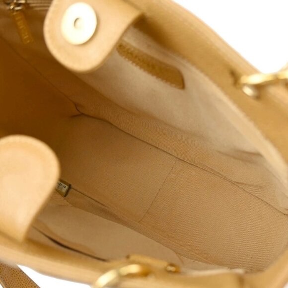 Chanel Beige Calfskin Petite Shopping Tote PST Chain Handbag 194379 - Picture 7 of 10